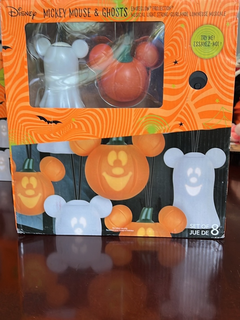 Disney Mickey Mouse Pumpkin & Ghost String Lights - Orange, White